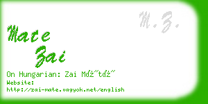 mate zai business card